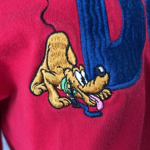 Vintage MICKEY ,INC Dog gone It Pluto and Mikey Appliqué/Embroidery Long Sleeve - Picture 3 of 9